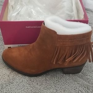 Naturalizer Zeline Banana Suede Booties